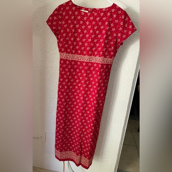 New linen Talbots midi length dress, 8 - Picture 1 of 7